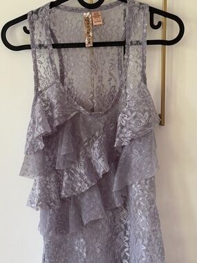 Fairycore Lace Ruffle Tank Top 
Brand: freeshow
Size: S
